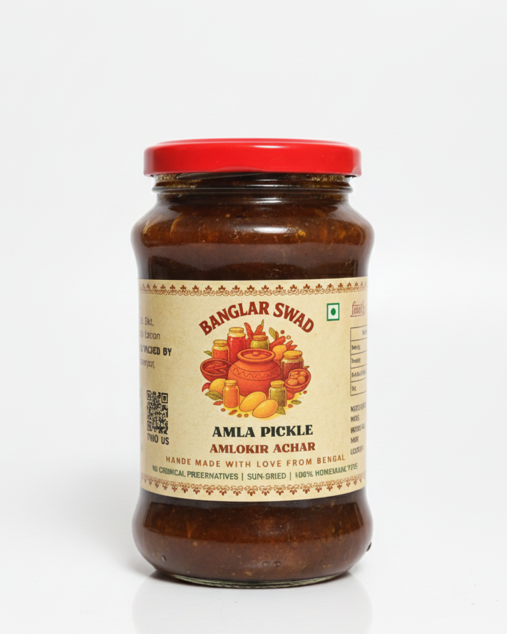 Banglar Swad Amla Pickle – Authentic Amlokir Achar | Sun-Dried & Homemade | No Preservatives