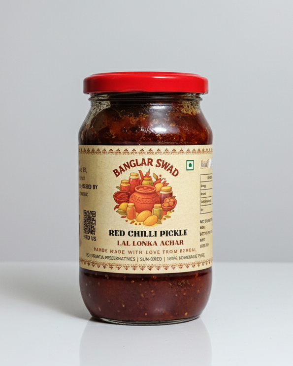 Lal Lonka Achar – Fiery Red Chilli Pickle with Authentic Bengali Flavor