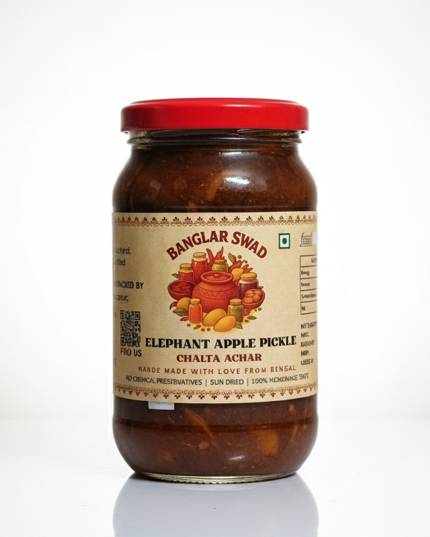 Chalta Achar (Tangy & Spicy Elephant Apple Pickle)